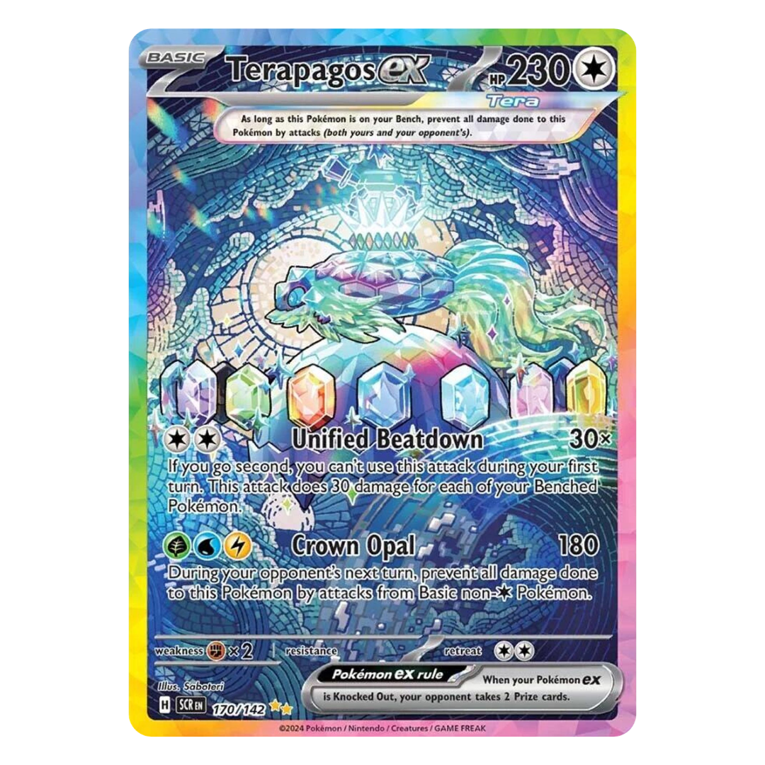 Terapagos ex – Stellar Crown 170/142 – Secret Rare – Spanish – Near Mint