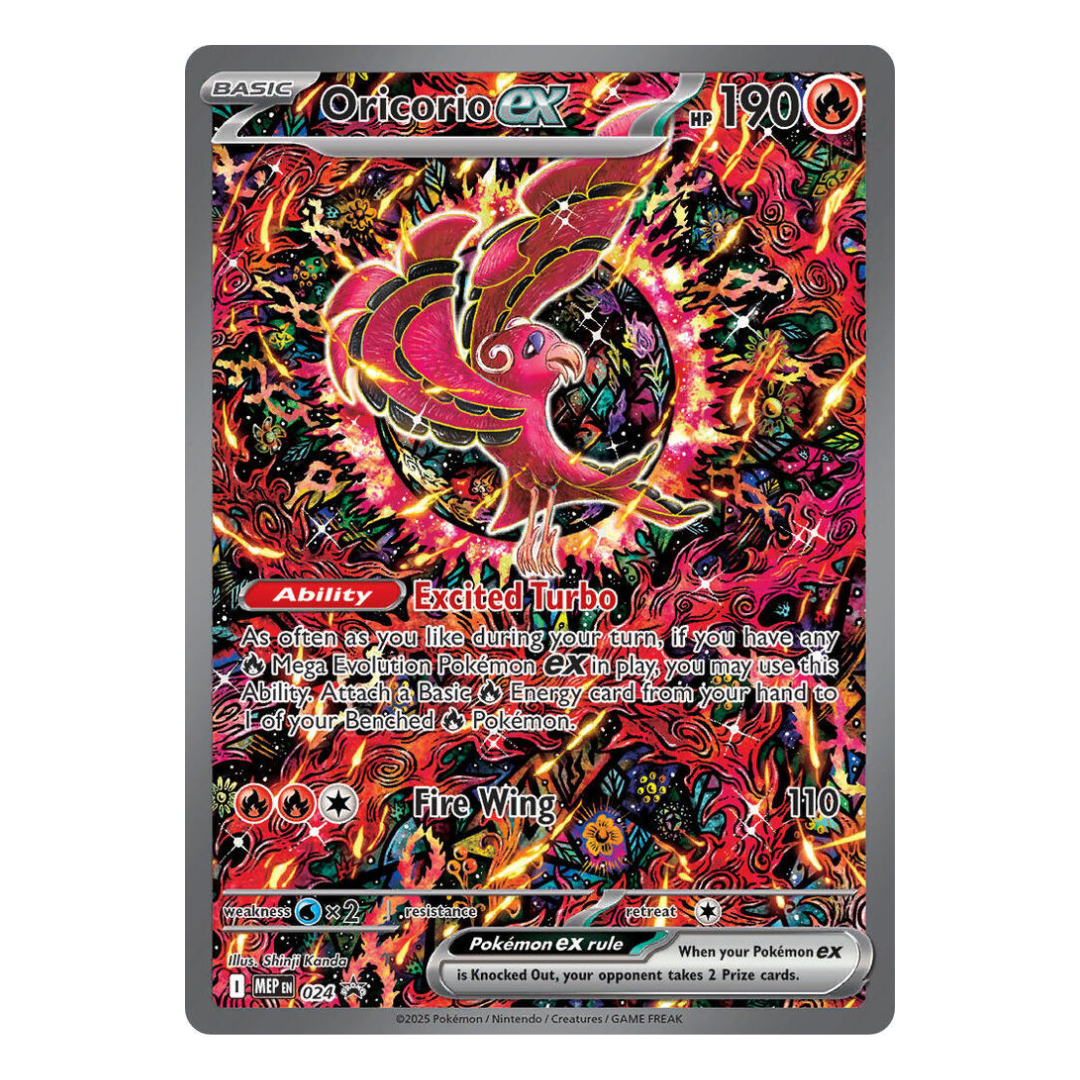 Oricorio EX – MEP 024 – Inglés – Mega Evolutions – NM