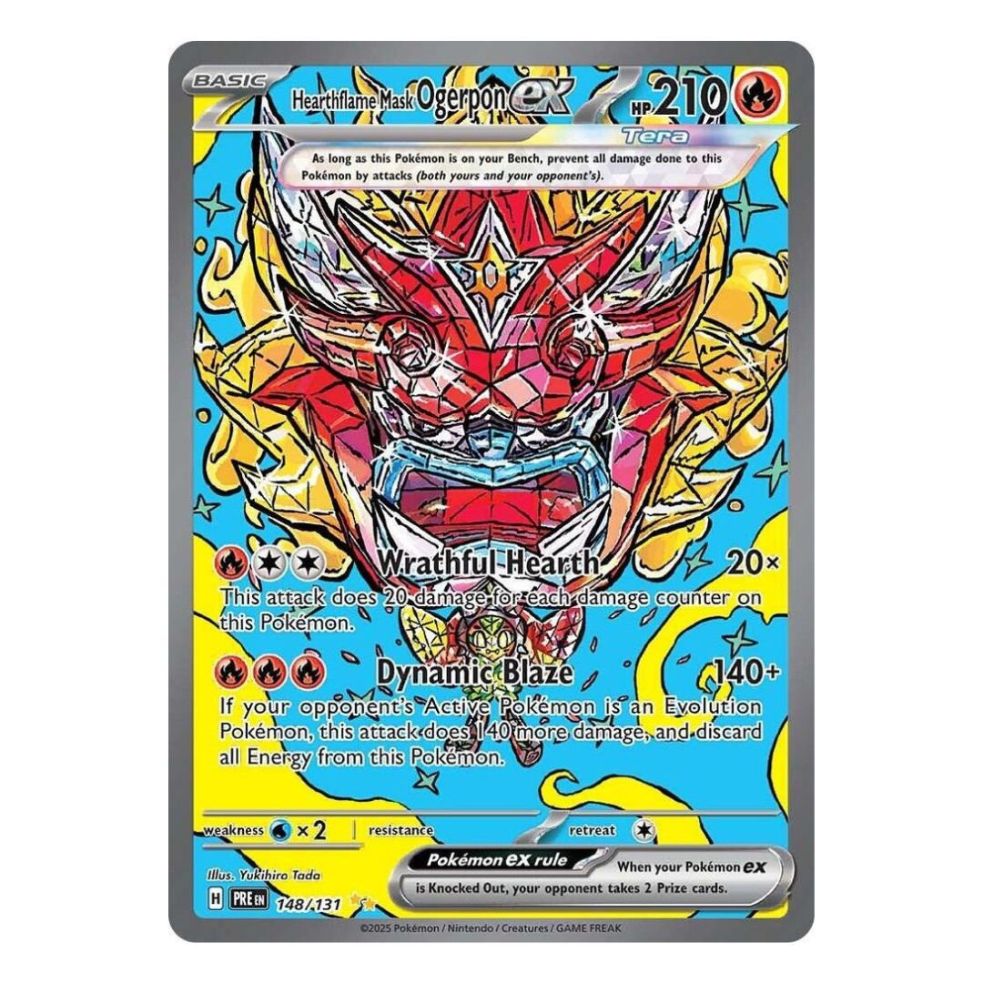 Hearthflame Mask Ogerpon ex – 148/131 – Español – Prismatic Evolutions – NM
