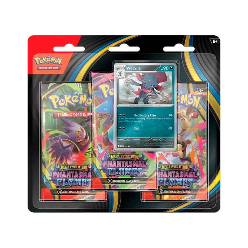 POK - Mega Evolution Phantasmal Flame - 3 Pack Blister (Español)